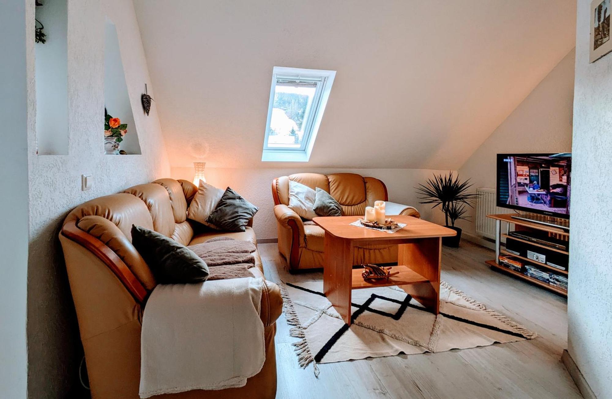 Waldblickwohnung Mit Schoener Terrasse Und Kamin Sebnitz Eksteriør billede